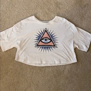 Vici Dolls Evil Eye Crop T Shirt